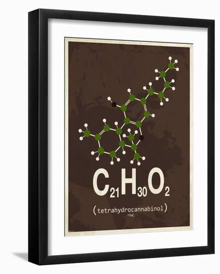 Molecule Thc-null-Framed Art Print