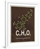 Molecule Thc-null-Framed Art Print