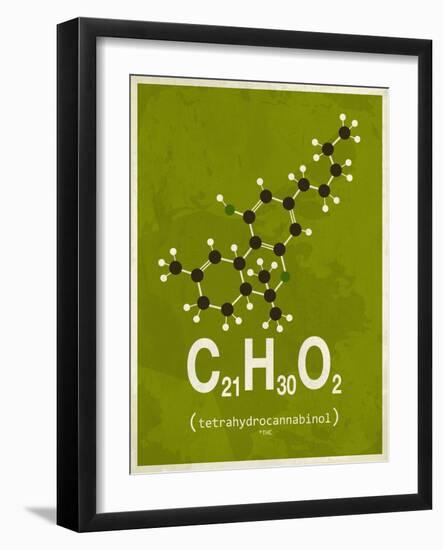 Molecule Thc-null-Framed Art Print