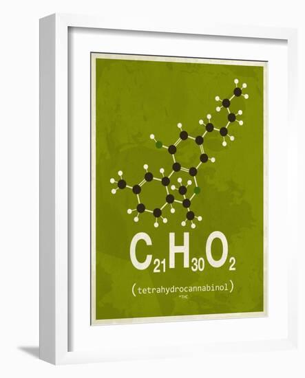 Molecule Thc-null-Framed Art Print