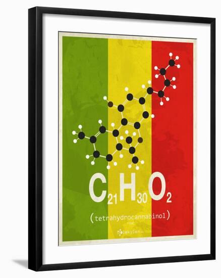 Molecule Thc-null-Framed Art Print