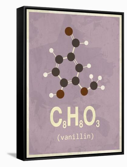 Molecule Vanilin-null-Framed Stretched Canvas