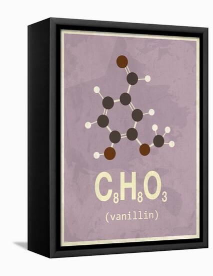 Molecule Vanilin-null-Framed Stretched Canvas