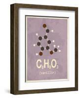 Molecule Vanilin-null-Framed Art Print