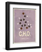 Molecule Vanilin-null-Framed Art Print