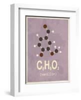 Molecule Vanilin-null-Framed Art Print