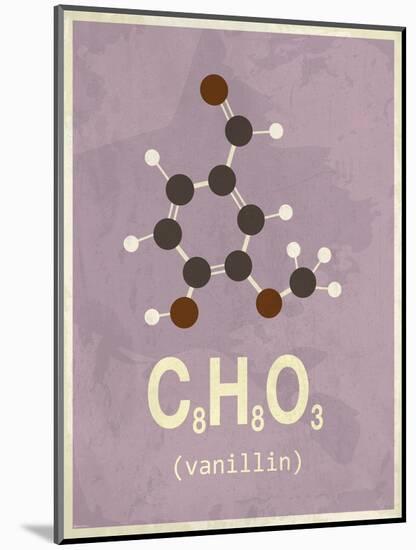 Molecule Vanilin-null-Mounted Art Print