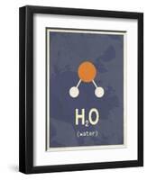 Molecule Water-null-Framed Art Print