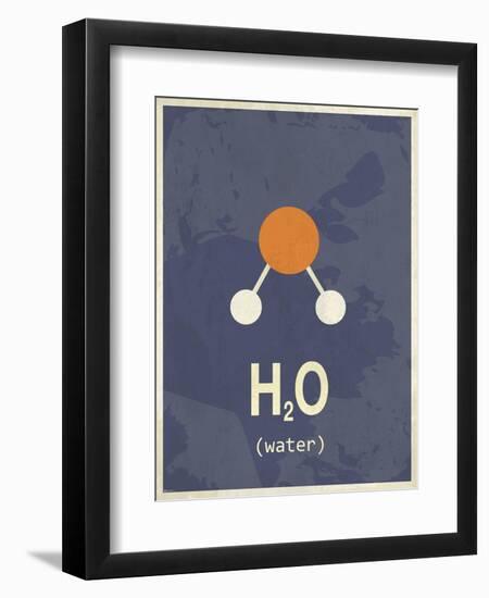 Molecule Water-null-Framed Art Print