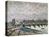 Molesey Weir Hampton Court, 1874-Alfred Sisley-Stretched Canvas