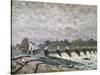 Molesey Weir Hampton Court, 1874-Alfred Sisley-Stretched Canvas