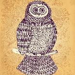 Decorative Owl-Molesko Studio-Art Print