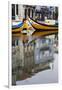 Moliceiro Boats by Art Nouveau Buildings Canal, Averio, Portugal-Julie Eggers-Framed Premium Photographic Print