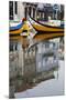 Moliceiro Boats by Art Nouveau Buildings Canal, Averio, Portugal-Julie Eggers-Mounted Premium Photographic Print