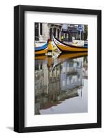 Moliceiro Boats by Art Nouveau Buildings Canal, Averio, Portugal-Julie Eggers-Framed Photographic Print