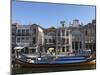 Moliceiro Boats Docked by Art Nouveau Style Buildings Along the Central Canal, Aveiro, Beira Litora-Stuart Forster-Mounted Photographic Print