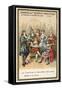 Moliere and His Troupe of Actors-null-Framed Stretched Canvas