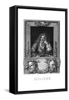 Moliere and Masks-T Cook-Framed Stretched Canvas