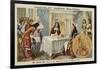 Moliere Dining at the Table of Louis XIV of France-null-Framed Giclee Print