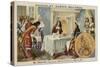 Moliere Dining at the Table of Louis XIV of France-null-Stretched Canvas