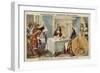 Moliere Dining at the Table of Louis XIV of France-null-Framed Giclee Print