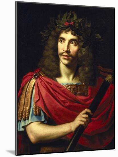 Moliere in the Role of Caesar in Corneille's 'The Death of Pompey'-Nicolas Mignard-Mounted Art Print