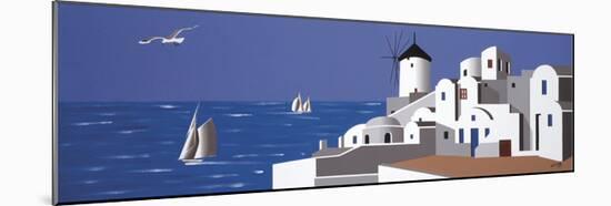 Molino en Santorini-Vicenc Curtó-Mounted Giclee Print