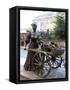 Molly Malone Statue, Grafton Street, Dublin, Republic of Ireland, Europe-Hans Peter Merten-Framed Stretched Canvas