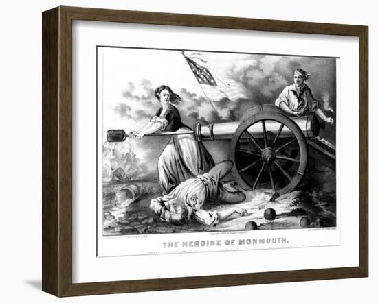 Molly Pitcher (1754-1832)-Currier & Ives-Framed Giclee Print