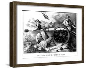 Molly Pitcher (1754-1832)-Currier & Ives-Framed Giclee Print