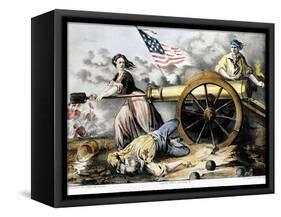 Molly Pitcher (C 1754-1832)-Currier & Ives-Framed Stretched Canvas