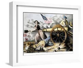 Molly Pitcher (C 1754-1832)-Currier & Ives-Framed Giclee Print