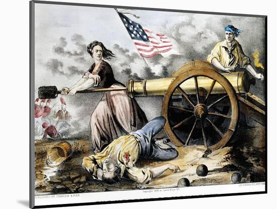 Molly Pitcher (C 1754-1832)-Currier & Ives-Mounted Giclee Print