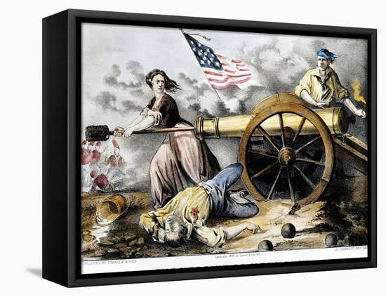 Molly Pitcher (C 1754-1832)-Currier & Ives-Framed Stretched Canvas