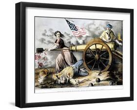 Molly Pitcher (C 1754-1832)-Currier & Ives-Framed Giclee Print