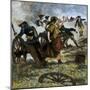 Molly Pitcher Firing Her Fallen Husband's Cannon at the Battle of Monmouth, Revolutionary War, 1778-null-Mounted Giclee Print