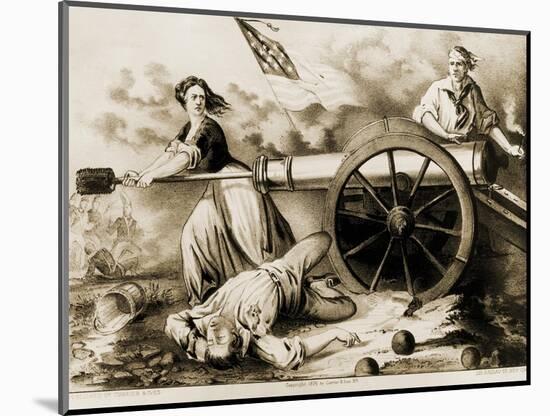 Molly Pitcher, Heroine of Monmouth-Currier & Ives-Mounted Premium Giclee Print