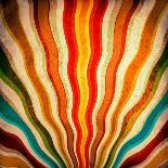 Multicolor Sunbeams Grunge Background. A Vintage Poster-molodec-Art Print