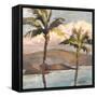 Molokini Through the Palms-Jeri Ireland-Framed Stretched Canvas