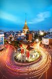 Odien Circle and Golden Buddha Temple, Landmark of Chinatown (Bangkok, Thailand)-MOLPIX-Photographic Print