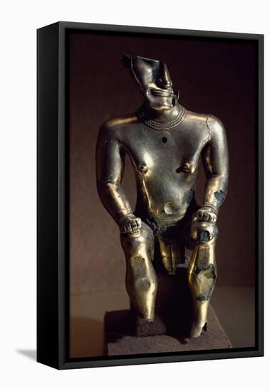 Molten Gold Lost Wax Statue Originating from Sammaraya-null-Framed Stretched Canvas