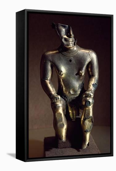 Molten Gold Lost Wax Statue Originating from Sammaraya-null-Framed Stretched Canvas