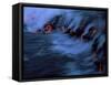 Molten Lava Flowing Into the Ocean-Brad Lewis-Framed Stretched Canvas