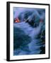 Molten Lava Flowing Into the Ocean-Brad Lewis-Framed Photographic Print