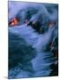 Molten Lava Flowing Into the Ocean-Brad Lewis-Mounted Photographic Print