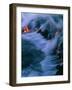 Molten Lava Flowing Into the Ocean-Brad Lewis-Framed Photographic Print