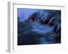 Molten Lava Flowing Into the Ocean-Brad Lewis-Framed Photographic Print