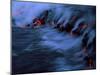 Molten Lava Flowing Into the Ocean-Brad Lewis-Mounted Photographic Print