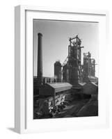 Molten Steel Being Poured into Rail Trucks at the Stanton Steelworks, Ilkeston, Derbyshire, 1962-Michael Walters-Framed Photographic Print