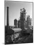 Molten Steel Being Poured into Rail Trucks at the Stanton Steelworks, Ilkeston, Derbyshire, 1962-Michael Walters-Mounted Photographic Print